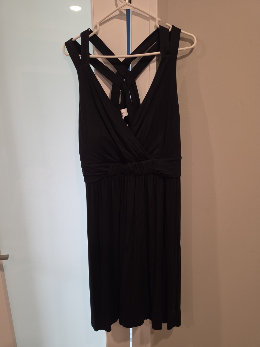 Soma Black Sleeveless Midi Dress with Cross-Back Straps
